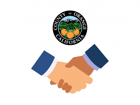 County Seal and shaking hands icon